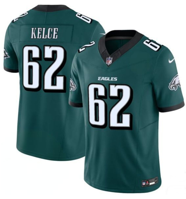 Women's Philadelphia Eagles #62 Jason Kelce Green New F.U.S.E. Vapor Untouchable Limited Stitched Football Jersey(Run Small)